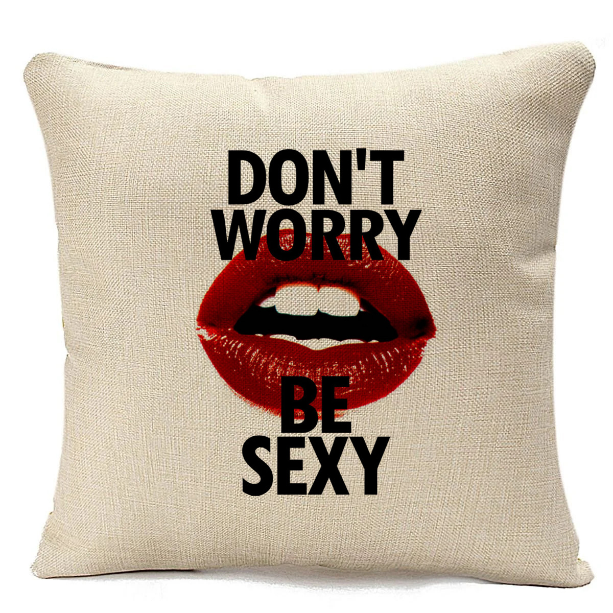 фото Подушка бежевая coolpodarok dont worry be sexy
