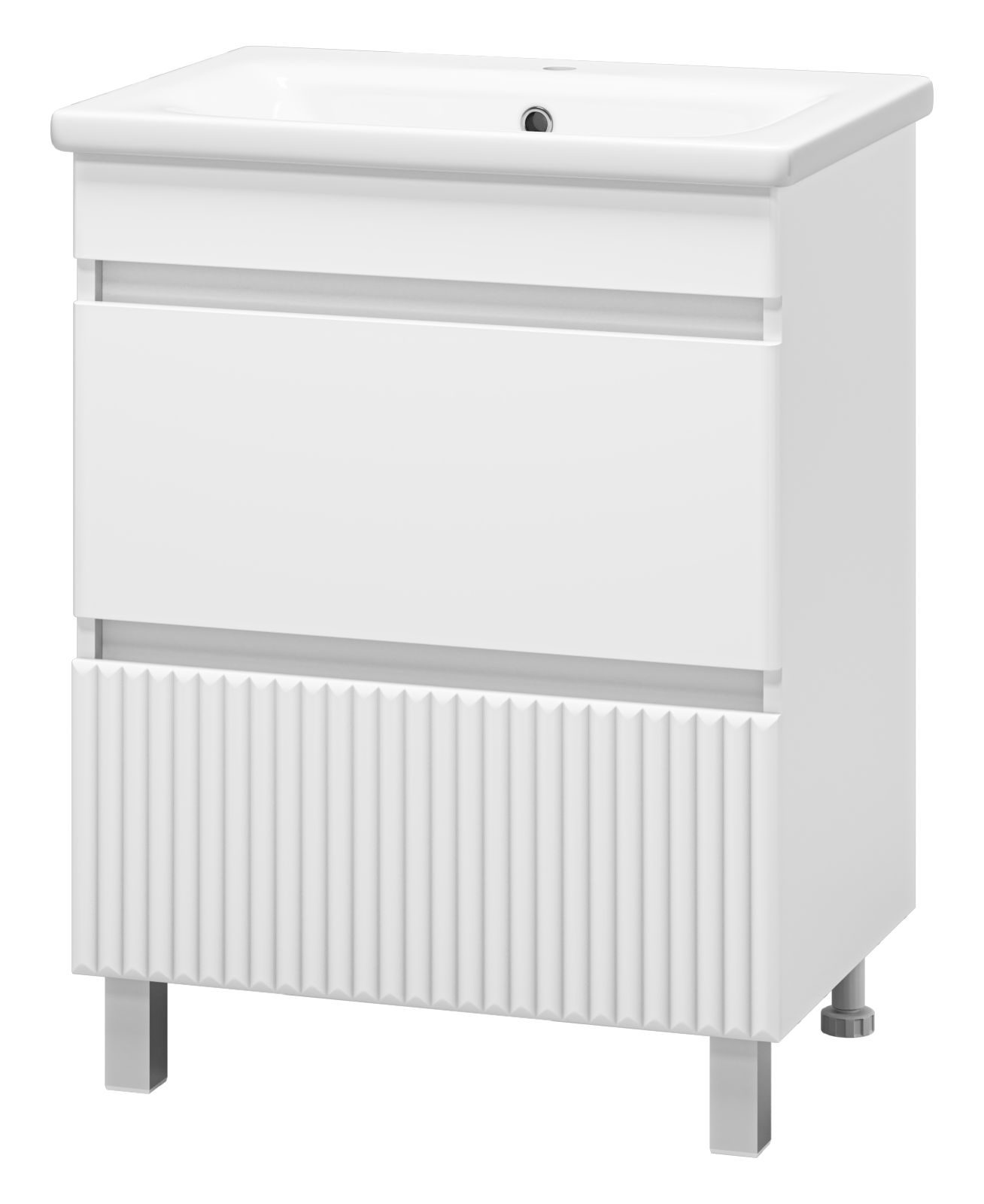 

Тумба с раковиной напольная Misty Мира 65, Белый, Мира