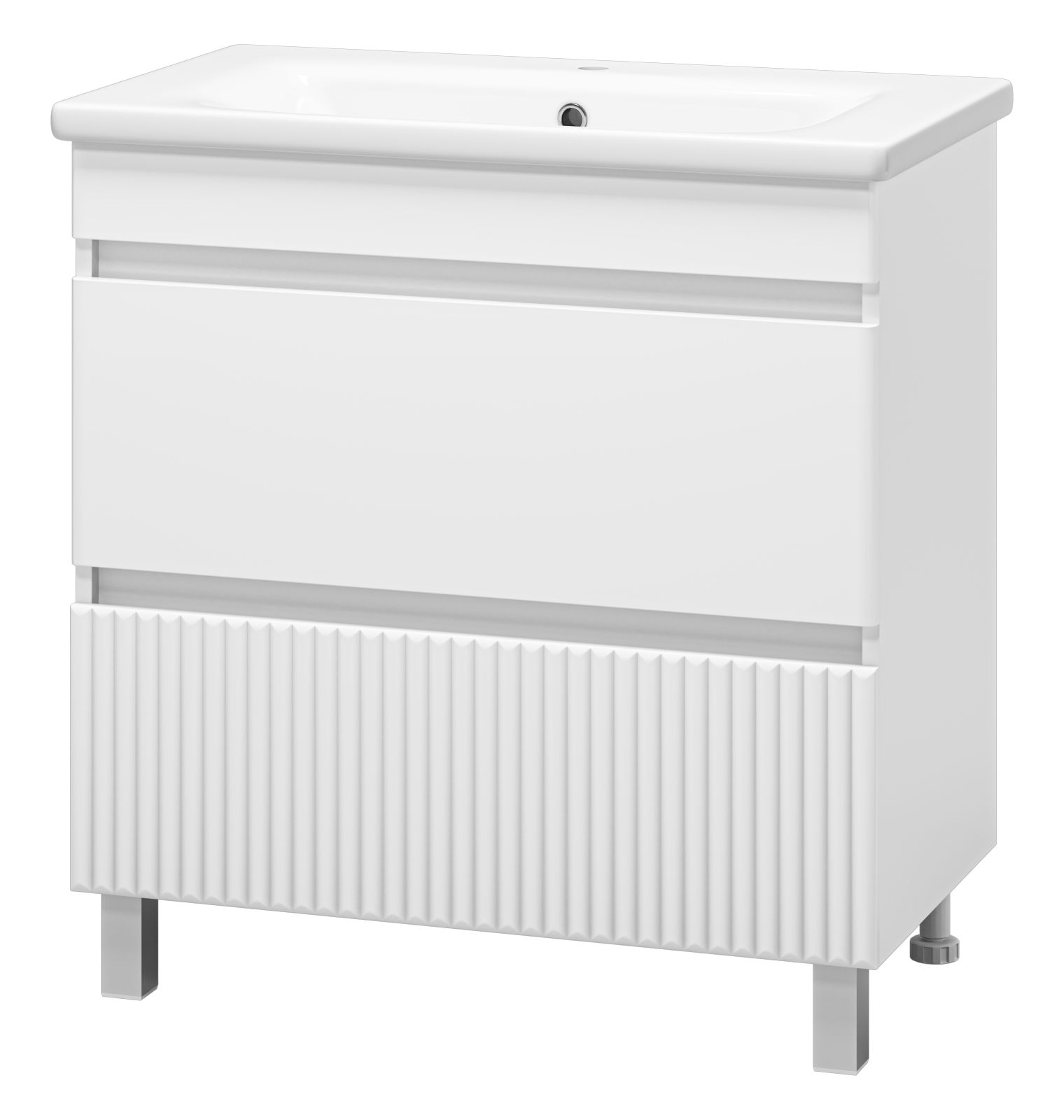 

Тумба с раковиной напольная Misty Мира 80, Белый, Мира