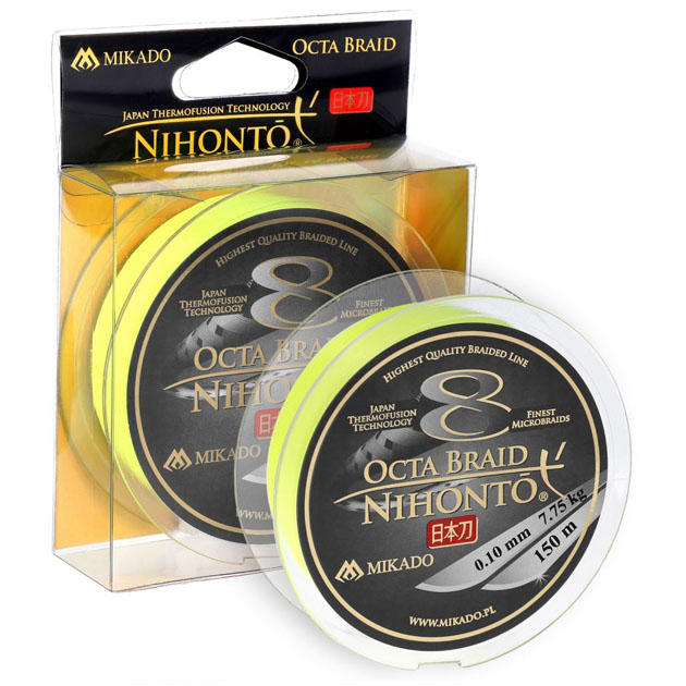 фото Плетеный шнур mikado nihonto octa braid 0,30 fluo (150 м) - 29.90 кг.