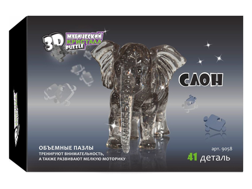 

Пазл 3D Castorland Слон, 41 деталь, 9058