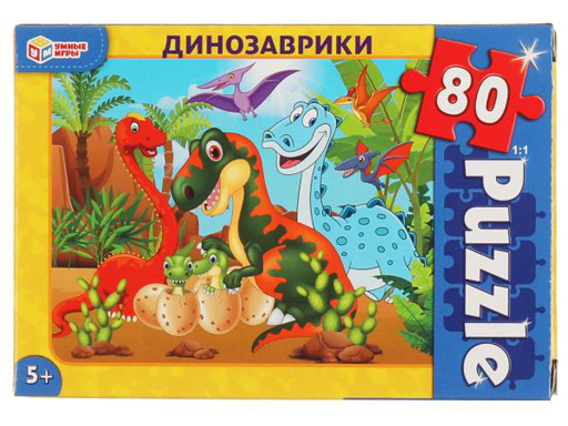 

Пазл Умка Динозаврики, 80 деталей, 308402