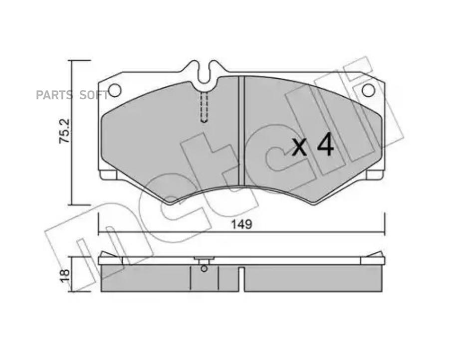 

Тормозные колодки METELLI 2200140