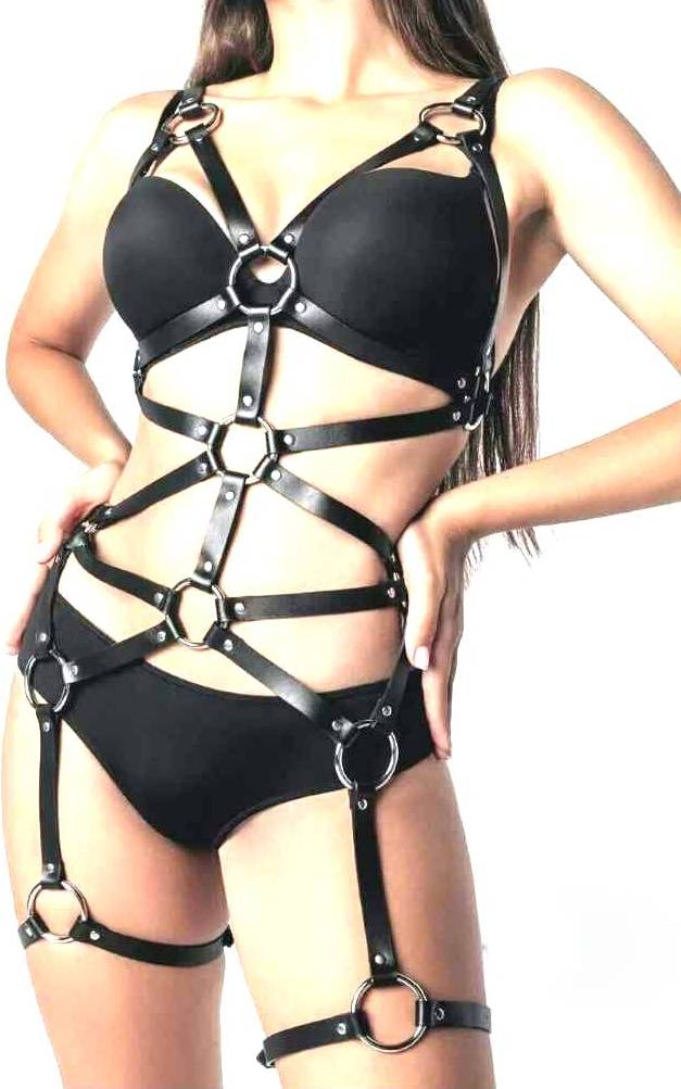 

Боди портупея Angerona кожа черный M/L, PC-0109M/L