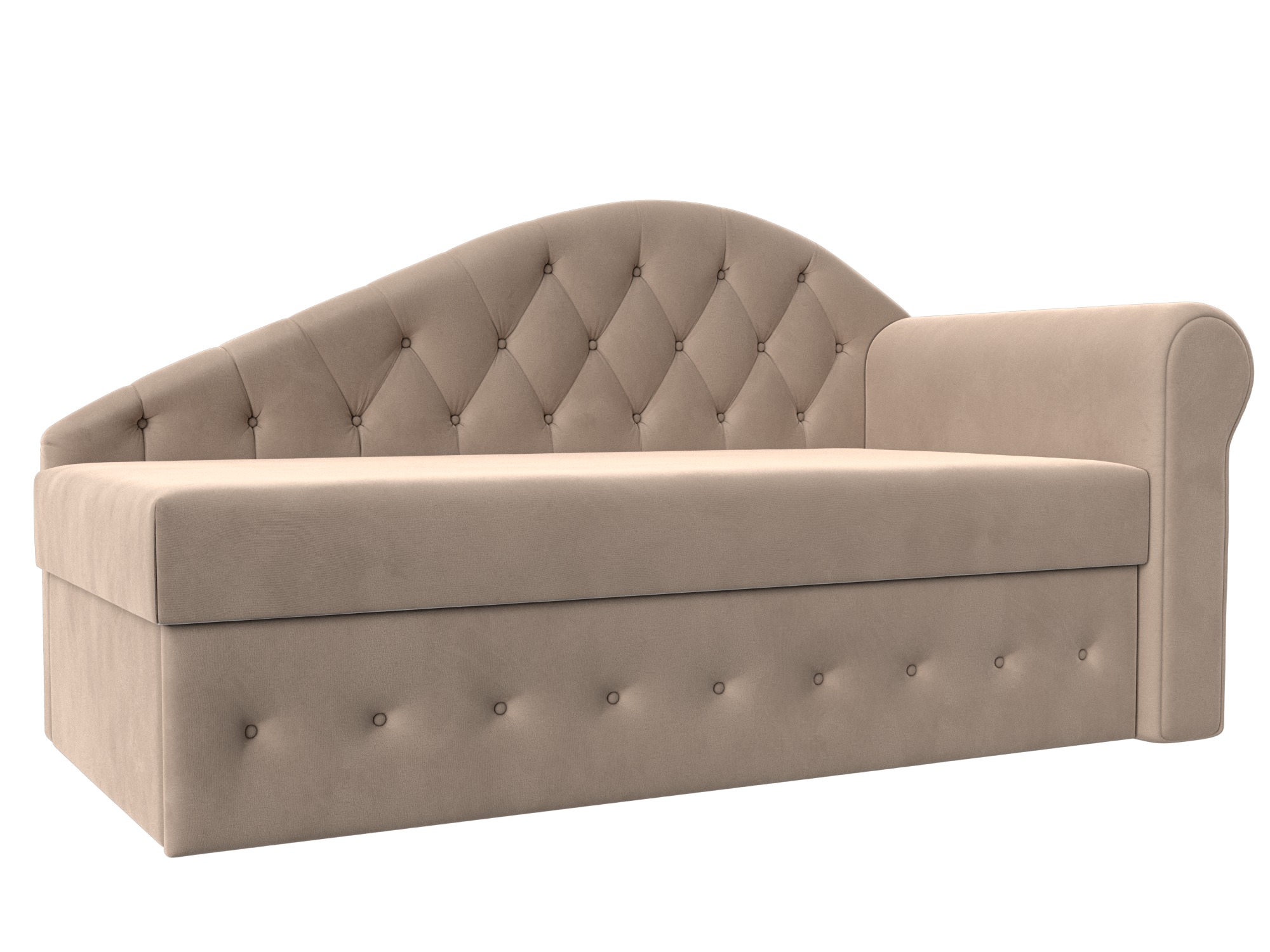 

Тахта Джулия правая велюр бежевый, Тахта Джулия правая