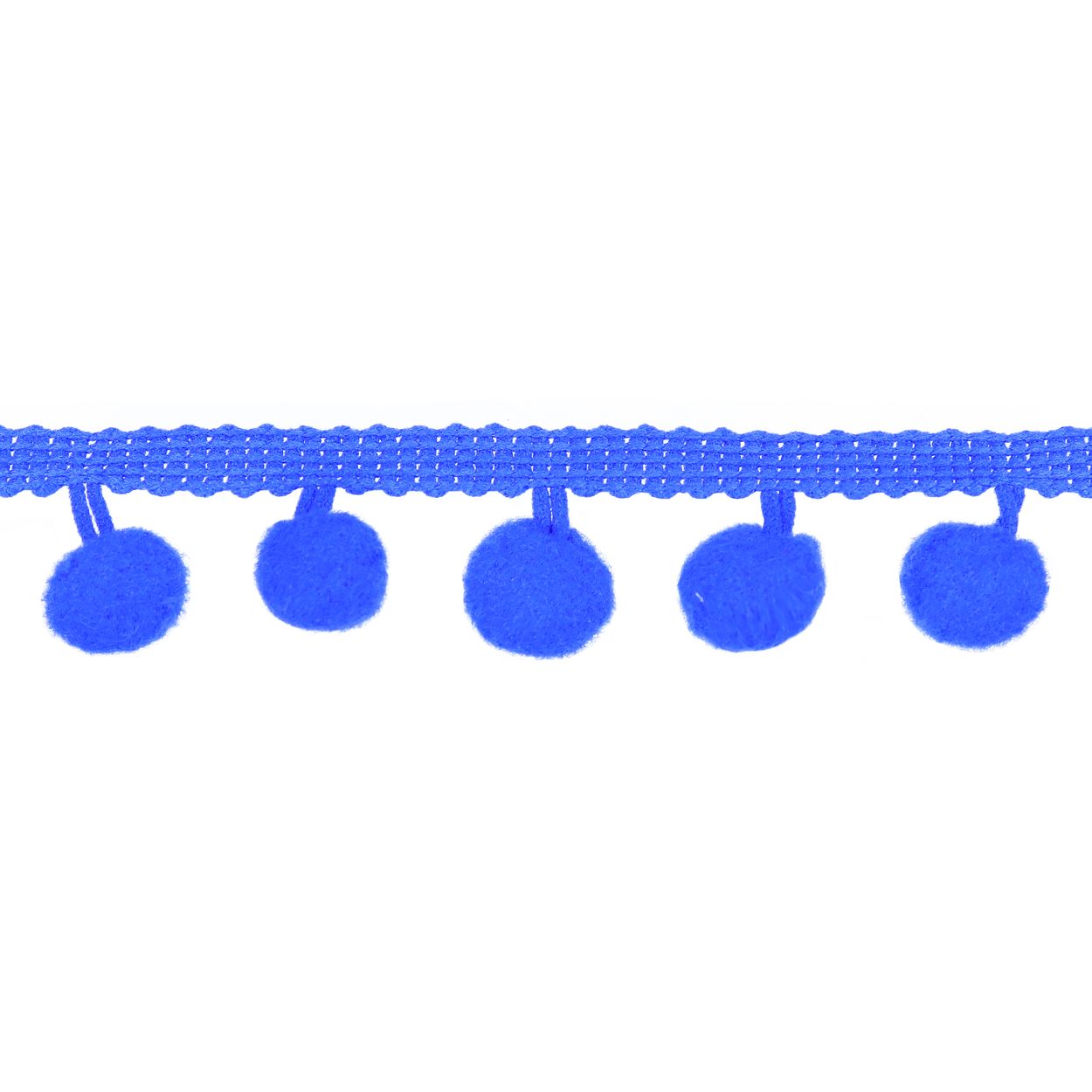 

Бахрома с помпонами Дамское счастье диаметр 10 мм, ширина 25 мм № 040 василек, 16 м, Синий