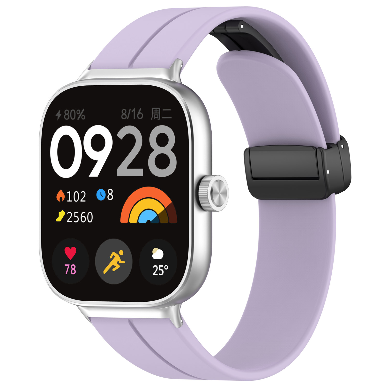 

Ремешок для Xiaomi Mi Band 8 Pro / Redmi Watch 4, с магнитной застежкой, светло-фиолетовый, Mi Band 8 Pro / Redmi Watch 4
