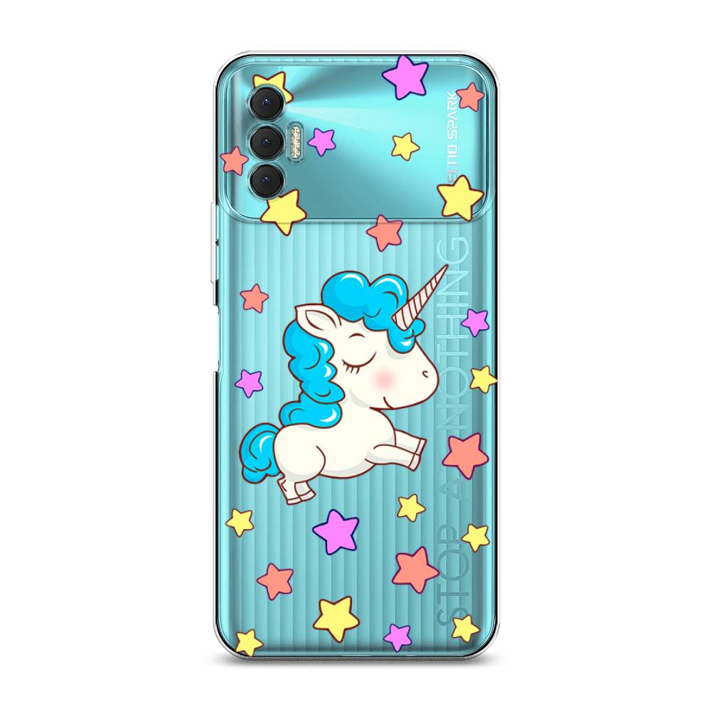

Чехол Awog на Tecno Spark 8P "Звездный единорог", Разноцветный, 301450-2