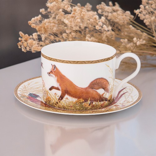 

Чайная пара Lefard, фарфор, 300 мл, Белый