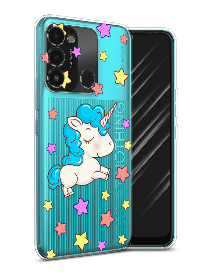 

Чехол Awog на Tecno Spark Go 2022/8С/9 "Звездный единорог", Разноцветный, 301250-2
