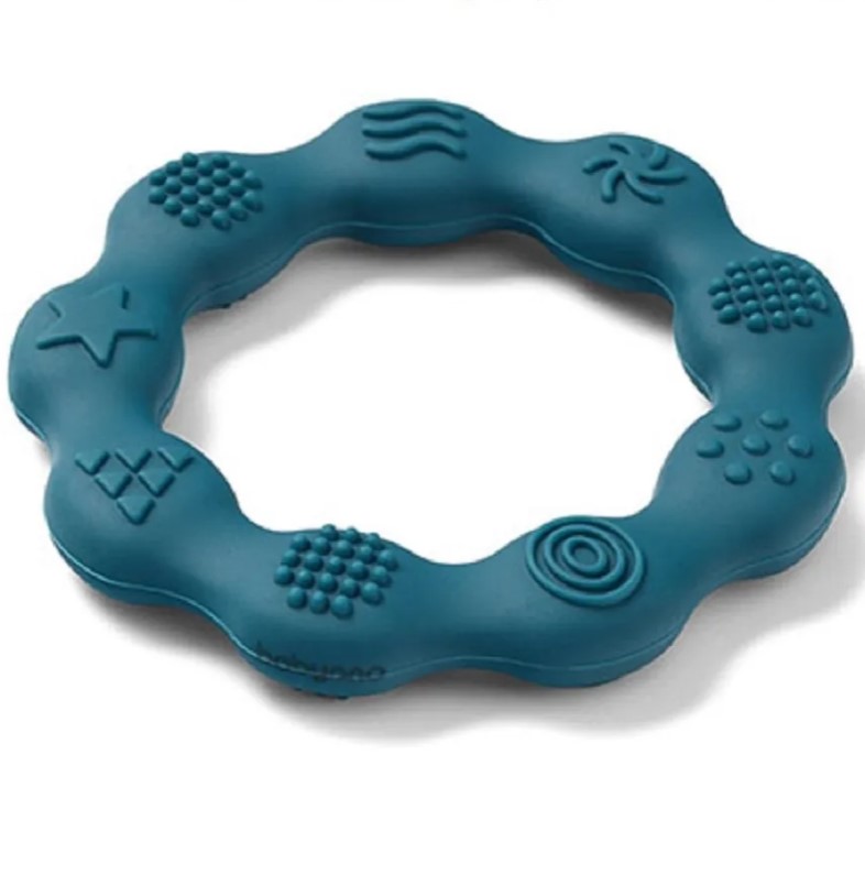 

Прорезыватель Babyono силиконовый Ring Темно-синий