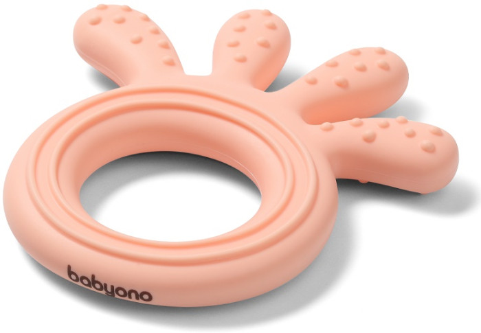

Прорезыватель Babyono силиконовый Осьминожка Нежно-розовый