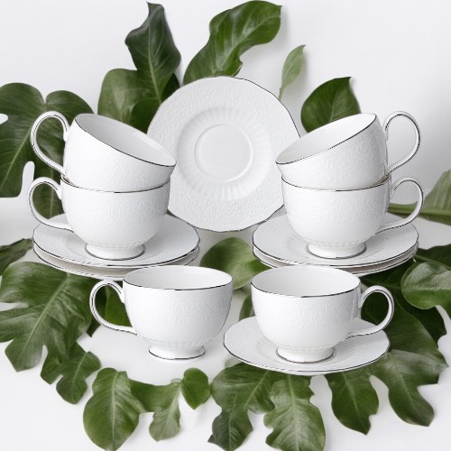 

Чайная пара Lefard на 6 персон, фарфор, 280 мл, Белый