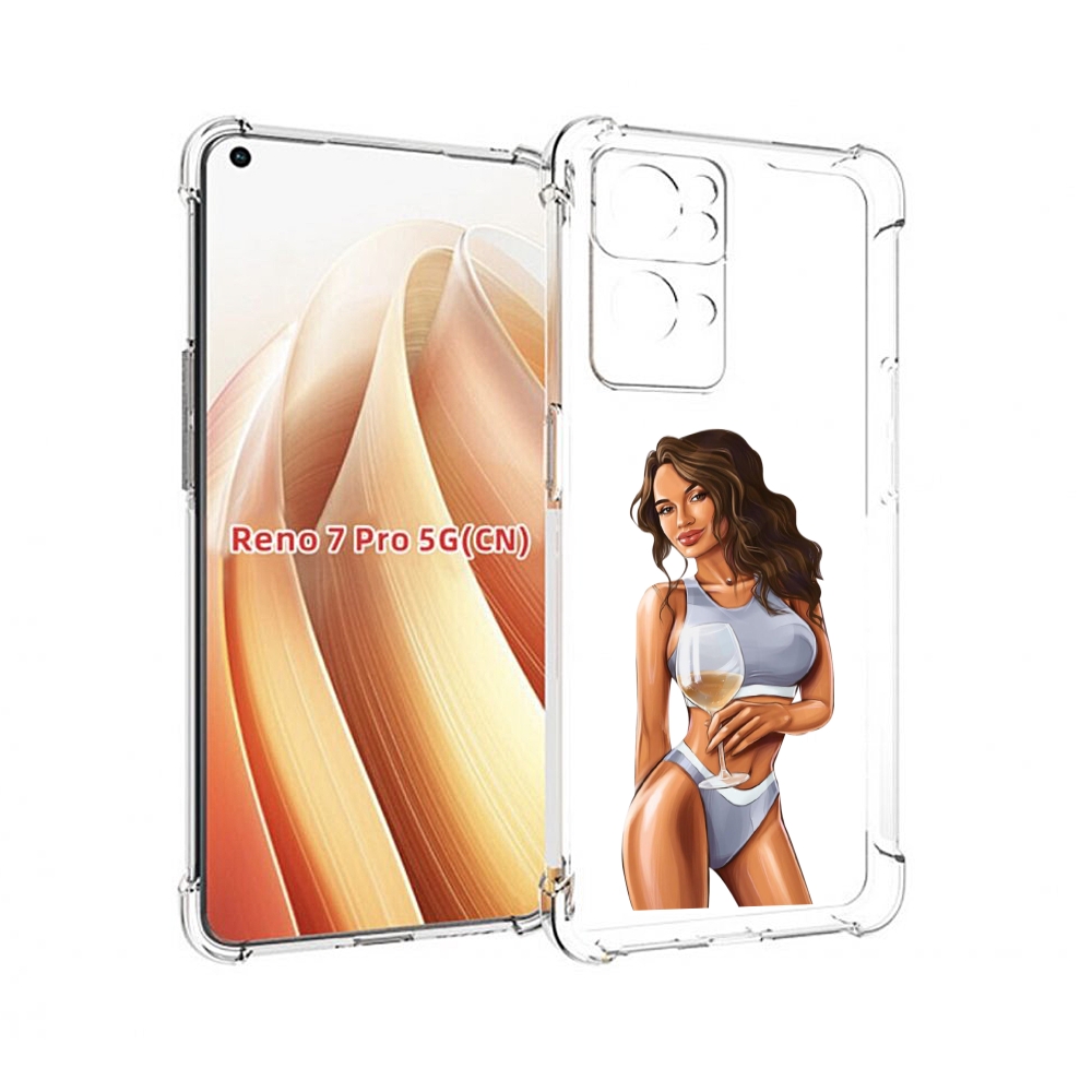 

Чехол MyPads девушка-в-сером-купальнике- женский для OPPO Reno7 Pro 5G, Прозрачный, Tocco