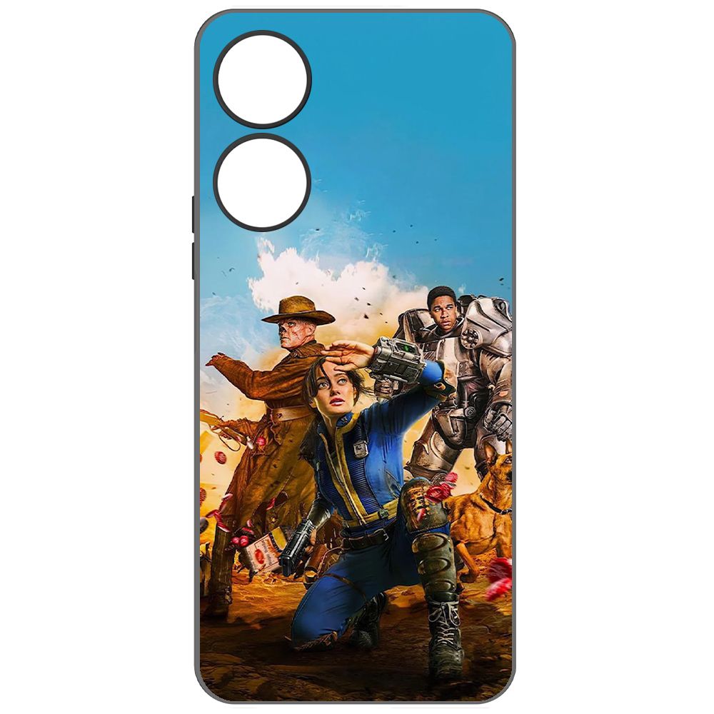 

Чехол-накладка Krutoff Soft Case Фоллаут (Fallout) - Люси, Гуль и Аарон для Honor X5 Plus