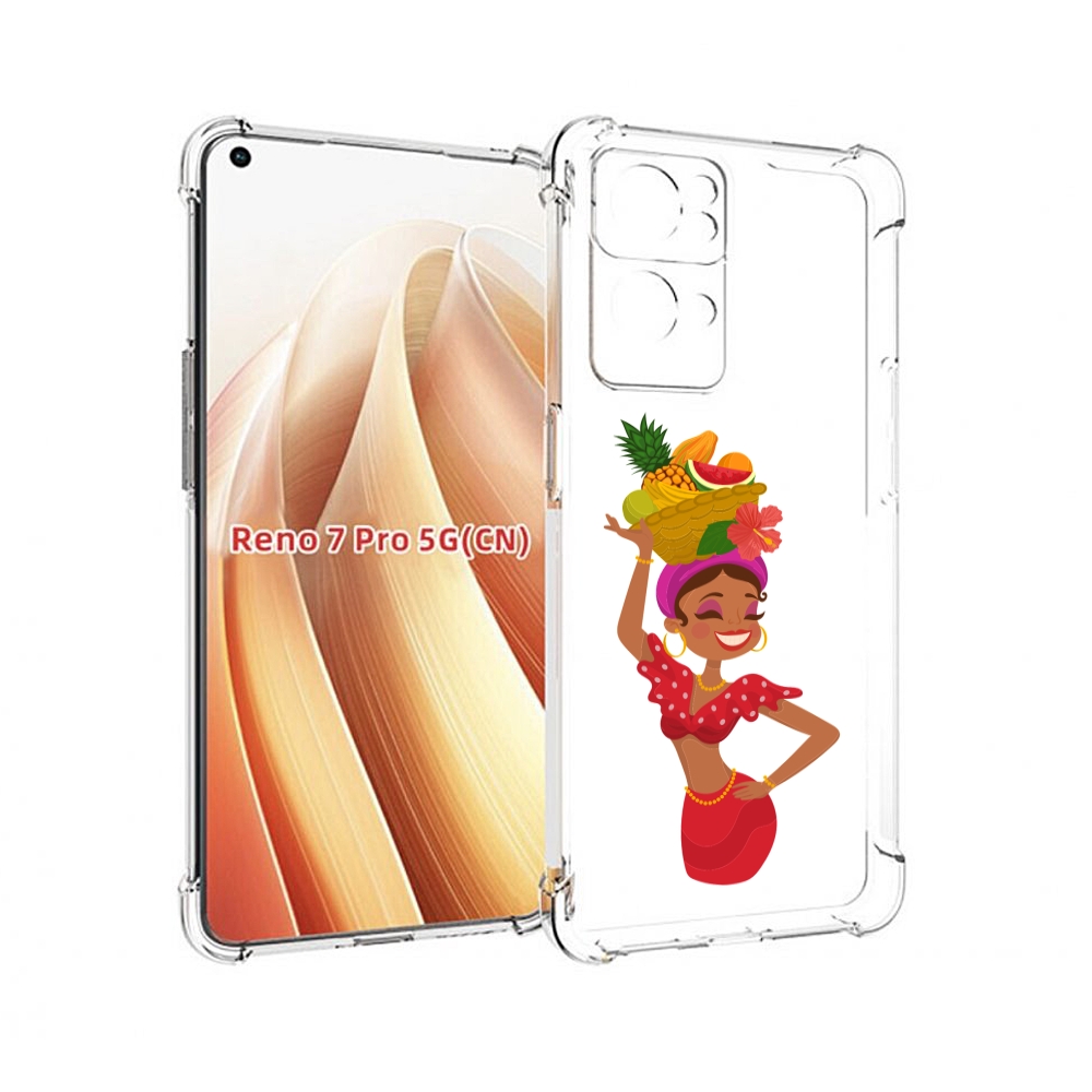

Чехол MyPads девушка-мулатка для OPPO Reno7 Pro 5G, Прозрачный, Tocco