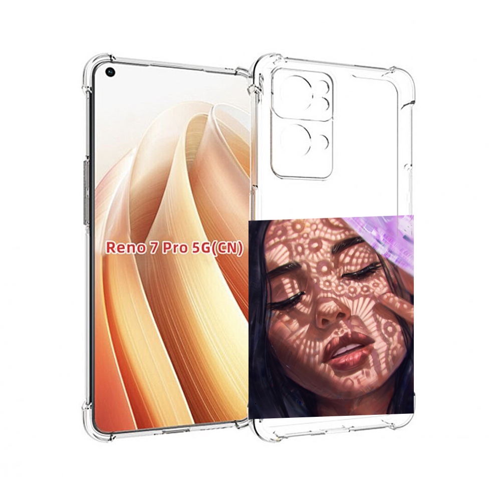 

Чехол MyPads девушка-под-кружевами женский для OPPO Reno7 Pro 5G, Прозрачный, Tocco