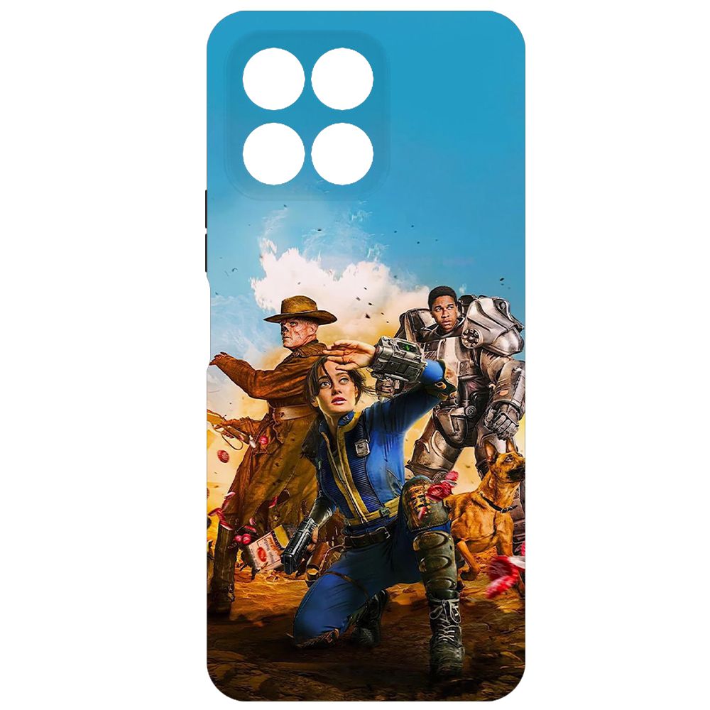 

Чехол-накладка Krutoff Soft Case Фоллаут (Fallout) - Люси, Гуль и Аарон для Honor X6a