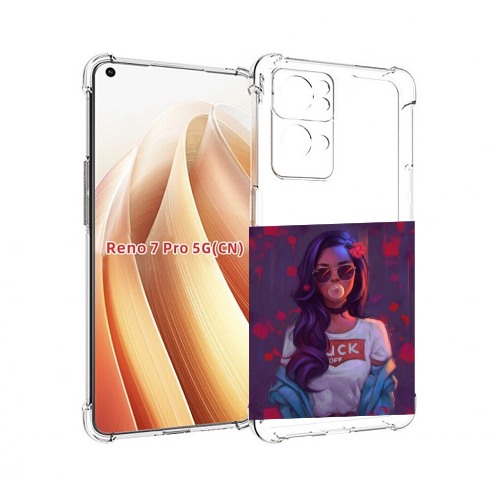 

Чехол MyPads девушка-с-жвачкой женской для OPPO Reno7 Pro 5G, Прозрачный, Tocco