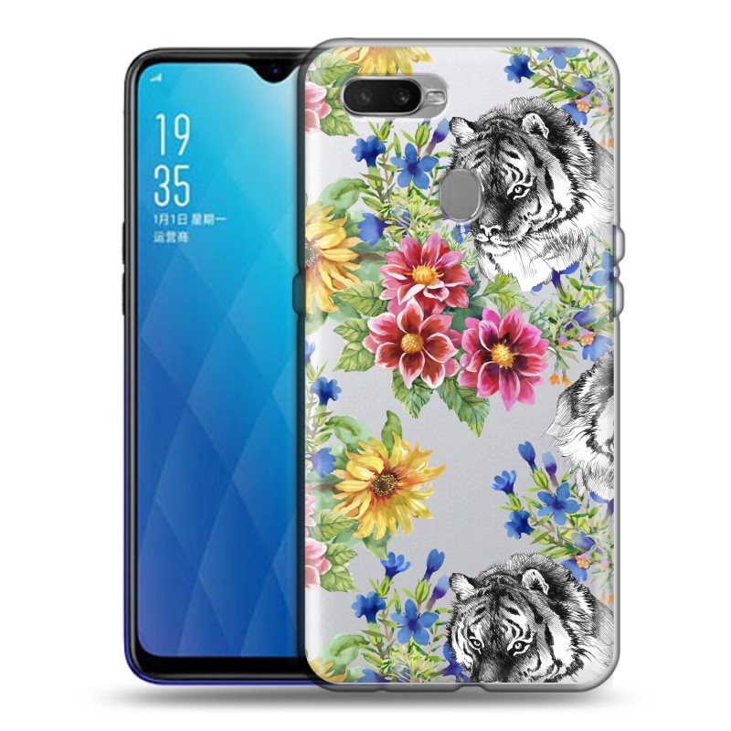 

Полупрозрачный дизайнерский силиконовый чехол для OPPO AX7 / OPPO A5s / OPPO A12 Летние пр