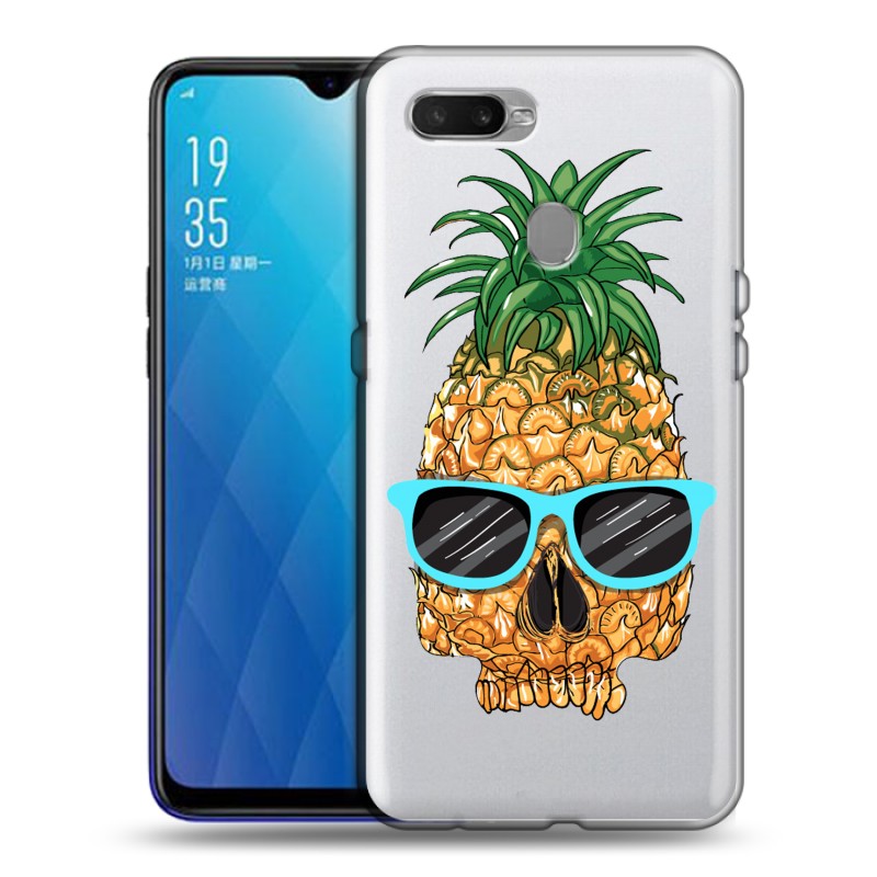 фото Полупрозрачный дизайнерский силиконовый чехол для oppo ax7 / oppo a5s / oppo a12 прозрачны 100gadgets