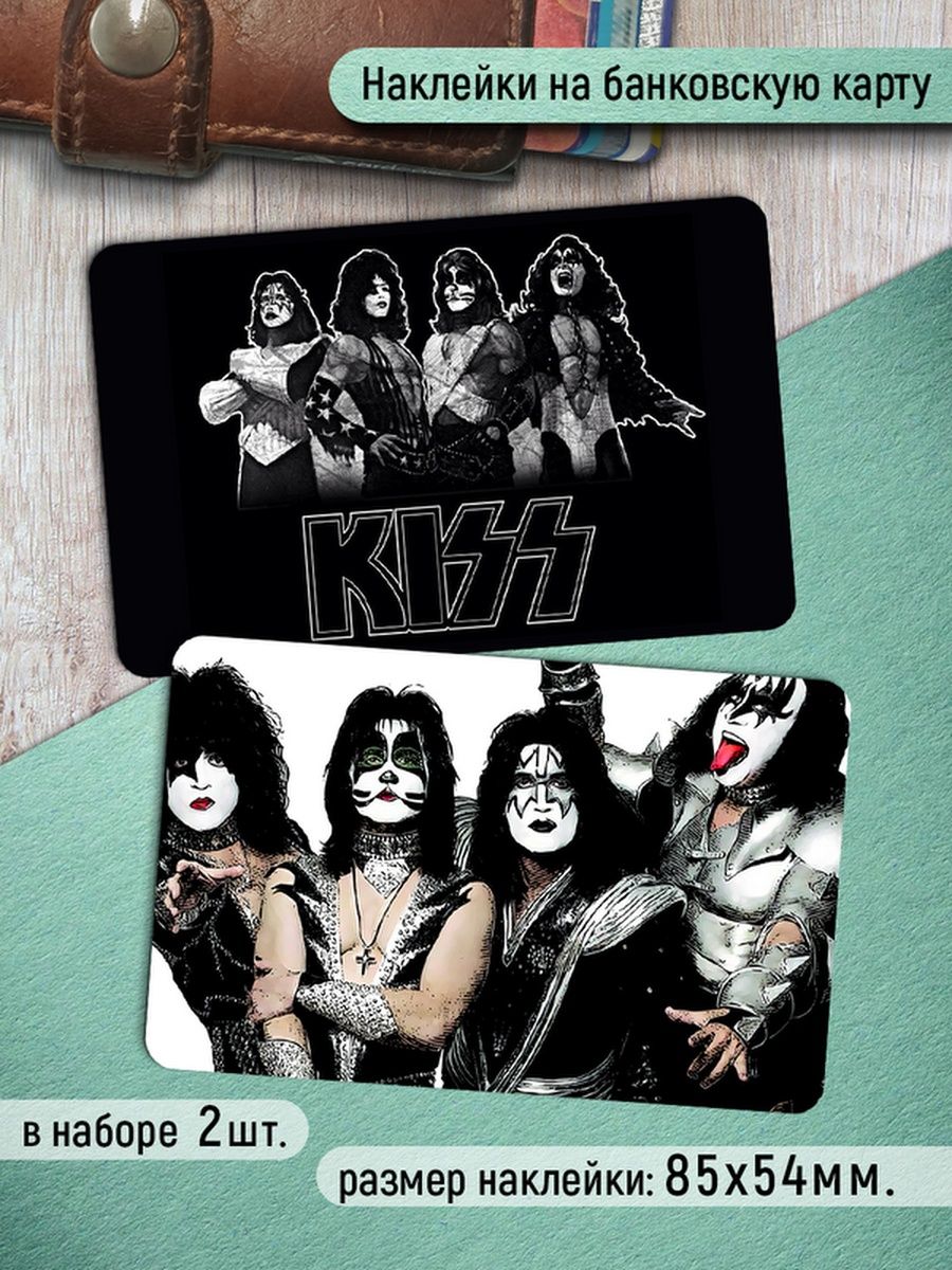 

Наклейки на банковскую карту Клейкие Наклейки Kiss SNK_251,2 шт