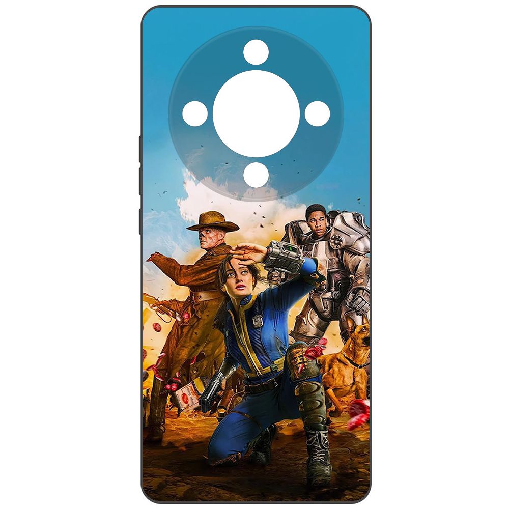 

Чехол-накладка Krutoff Soft Case Фоллаут (Fallout) - Люси, Гуль и Аарон для Honor X9b
