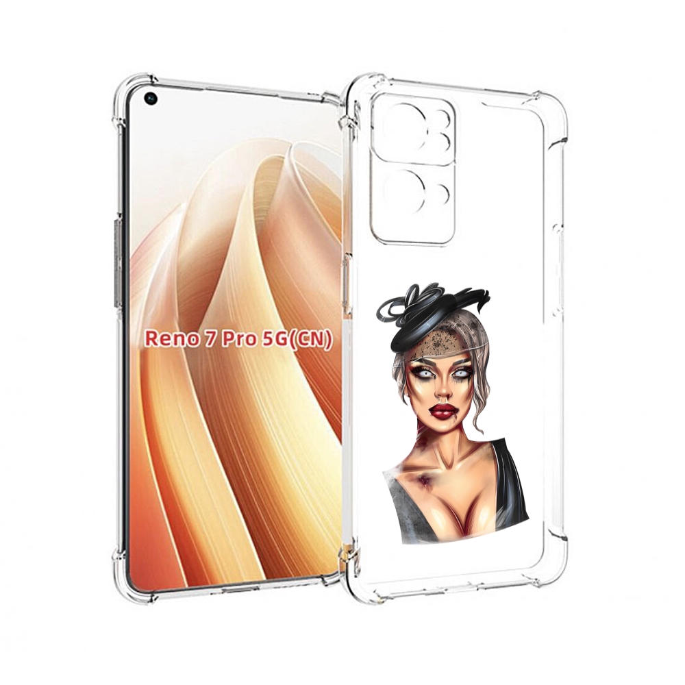 

Чехол MyPads девушка-с-линзами для OPPO Reno7 Pro 5G, Прозрачный, Tocco