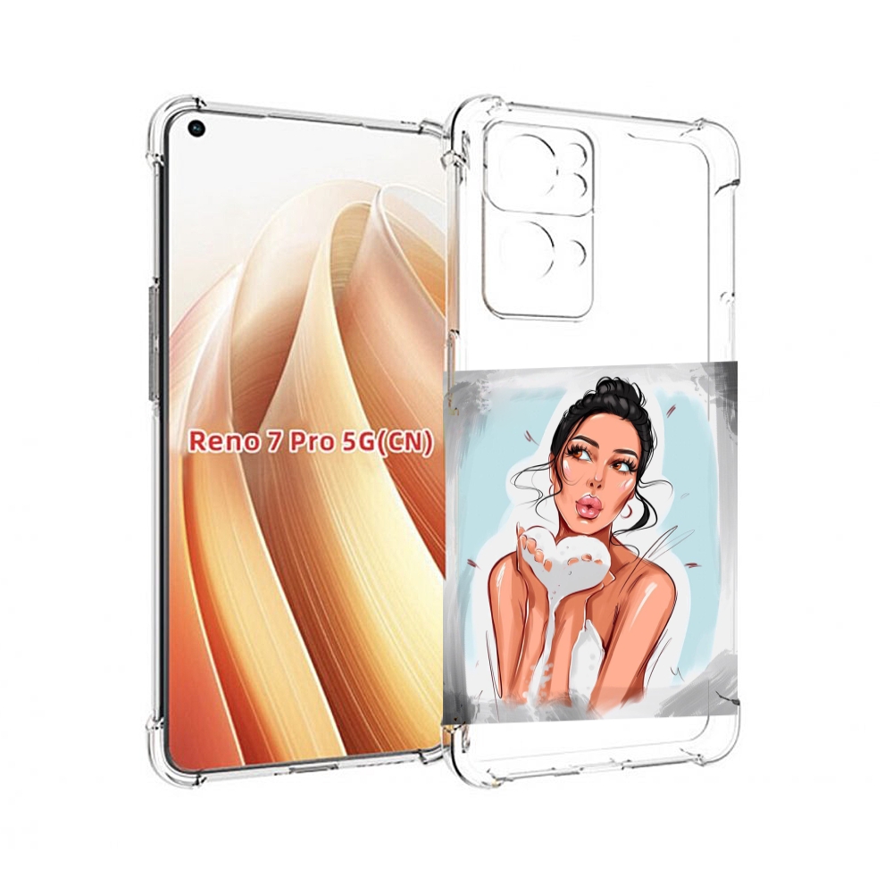 

Чехол MyPads девушка-с-пеной женский для OPPO Reno7 Pro 5G, Прозрачный, Tocco