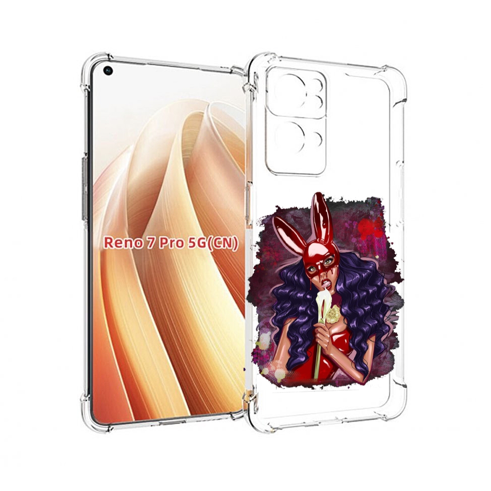 

Чехол MyPads девушка-с-текучей-маской женский для OPPO Reno7 Pro 5G, Прозрачный, Tocco