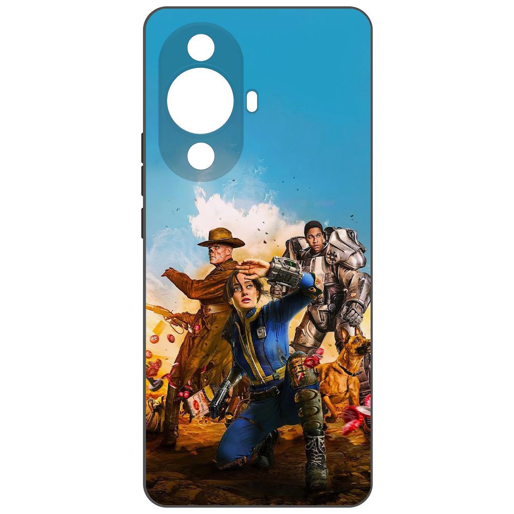 

Чехол-накладка Krutoff Soft Case Фоллаут (Fallout) - Люси, Гуль и Аарон для Huawei Nova 11, Черный