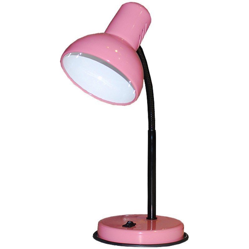фото Светильник настольный на подставке нт 2077а, гибкая стойка, е27, нежно-розовый лазурит