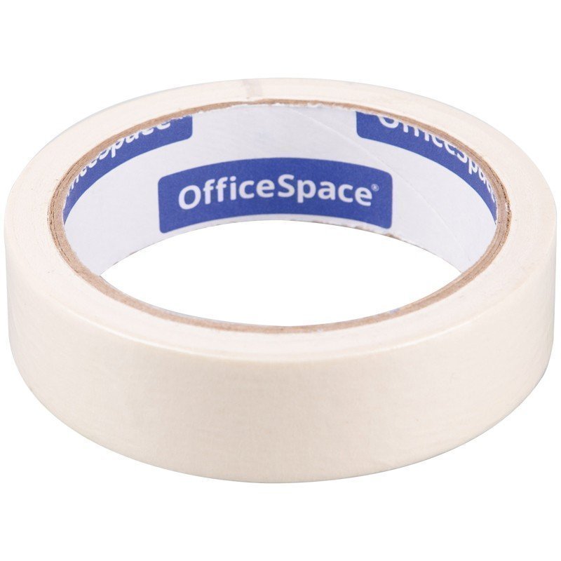 

Клейкая лента малярная OfficeSpace, 25мм*25м, ШК, Белый
