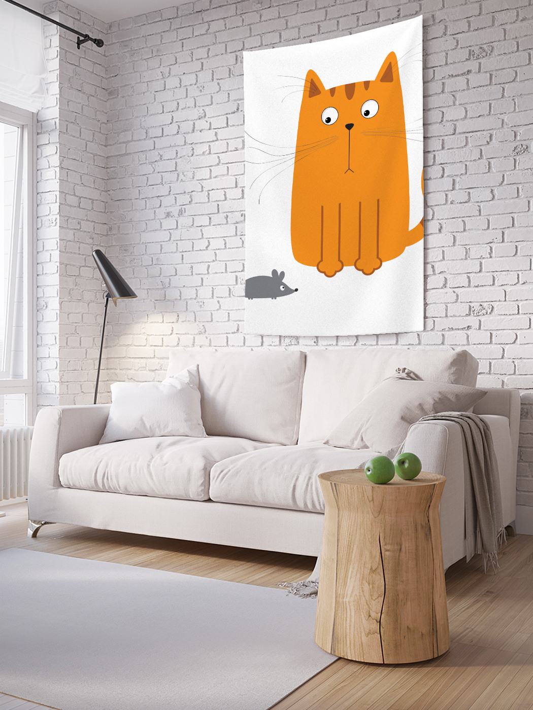 

Вертикальное фотопанно на стену JoyArty Кот и мышь 100x150 см, Кот и мышь