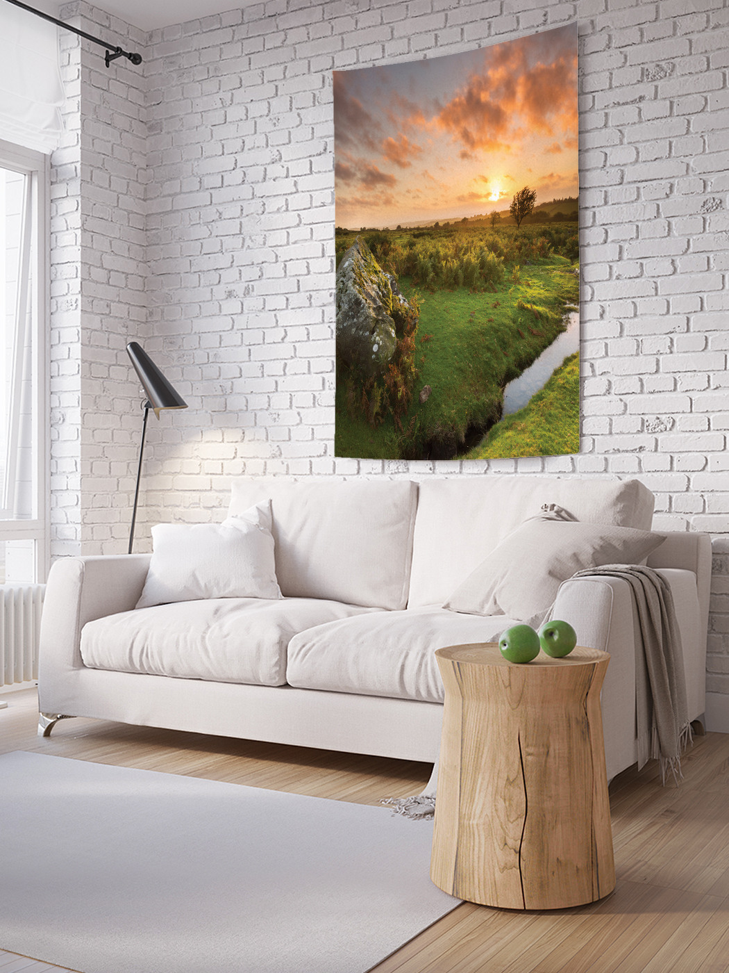 

Вертикальное фотопанно на стену JoyArty Закат над скалой Девон 100x150 см, Закат над скалой Девон