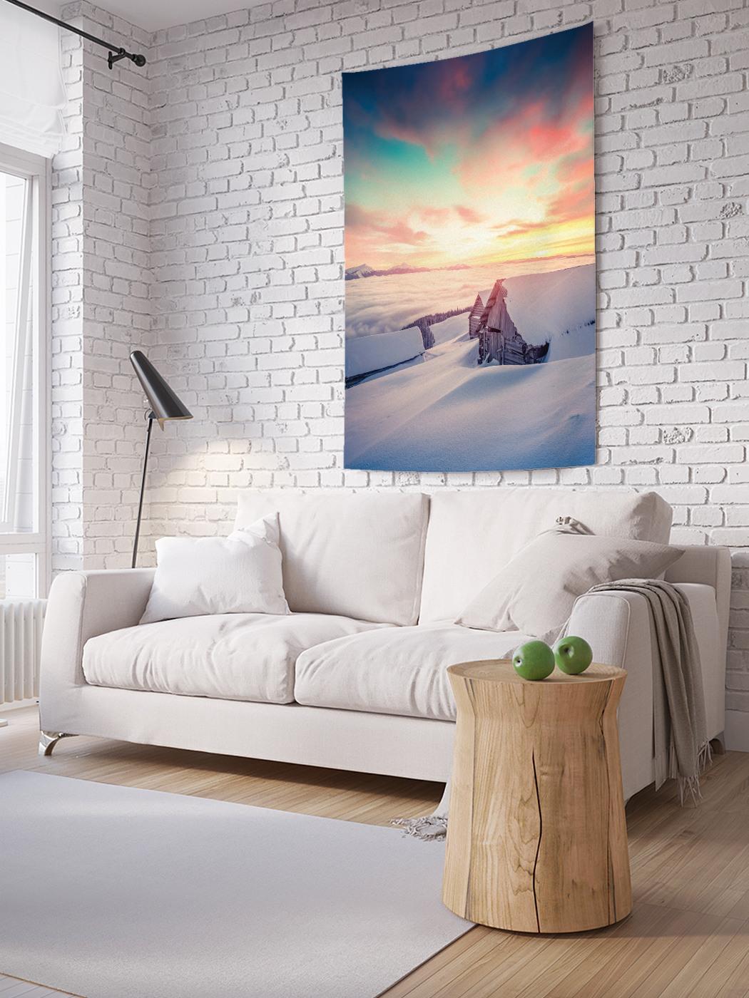 

Вертикальное фотопанно на стену JoyArty Зимние избушки 100x150 см, Зимние избушки