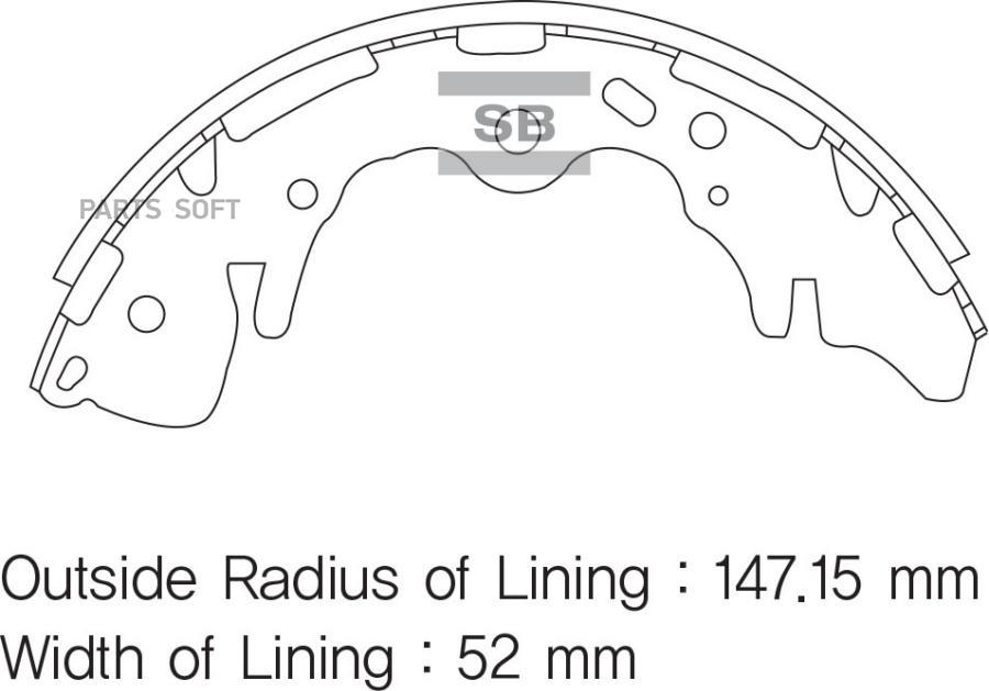 

Тормозные колодки Sangsin brake барабанные SA130