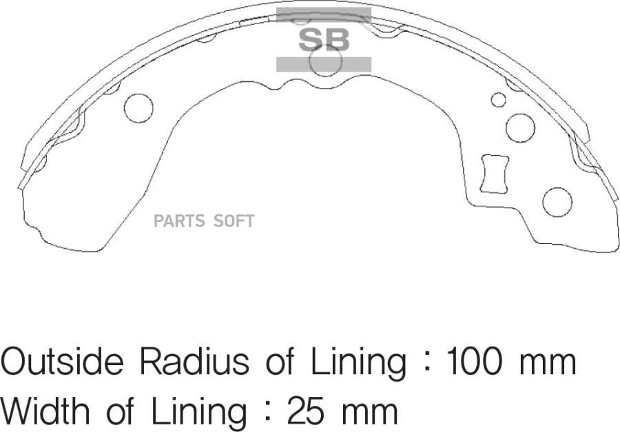 

Тормозные колодки Sangsin brake барабанные SA137