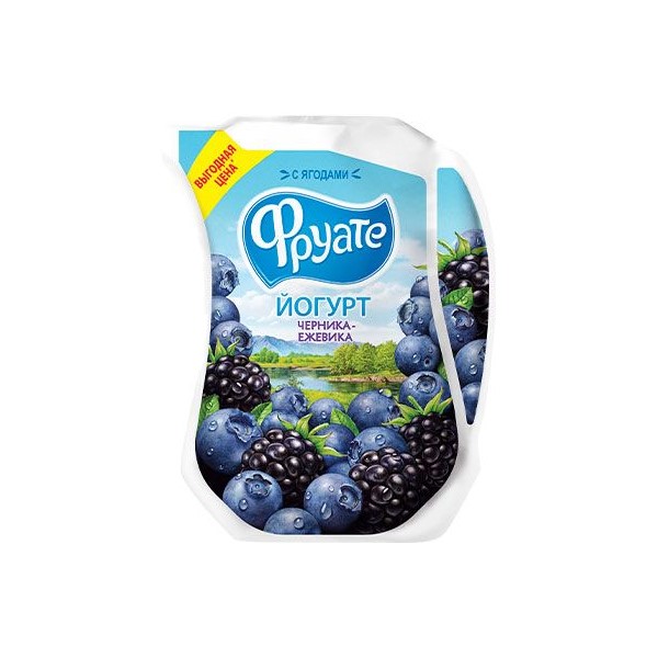 

Питьевой йогурт Фруате черника-ежевика 1,5% БЗМЖ 950 г