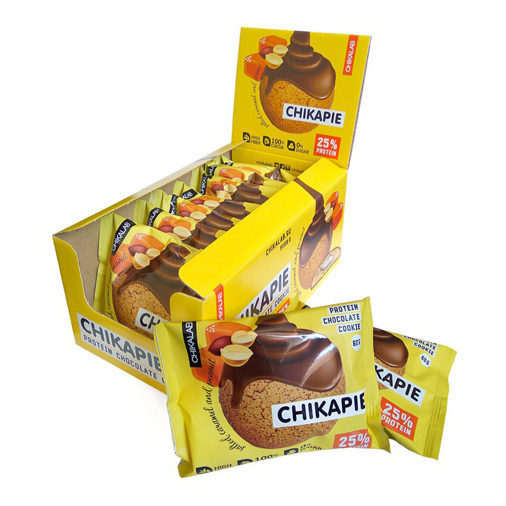 

Печенье Chikalab Chikapie Арахисовое протеиновое с начинкой 60 г