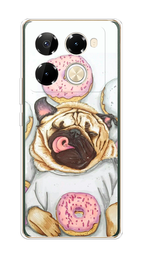 

Чехол на Infinix Note 40 Pro 5G/Note 40 Pro Plus "Счастливый мопс", Розовый;бежевый;коричневый, 3105950-1