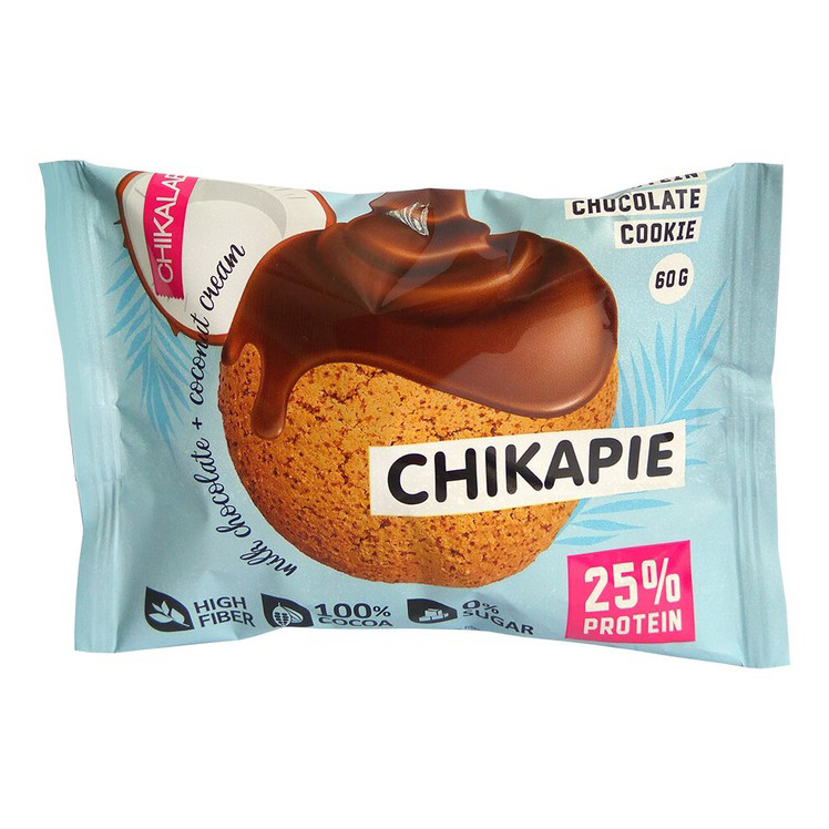 

Печенье Chikalab Chikapie Кокосовое протеиновое с начинкой 60 г