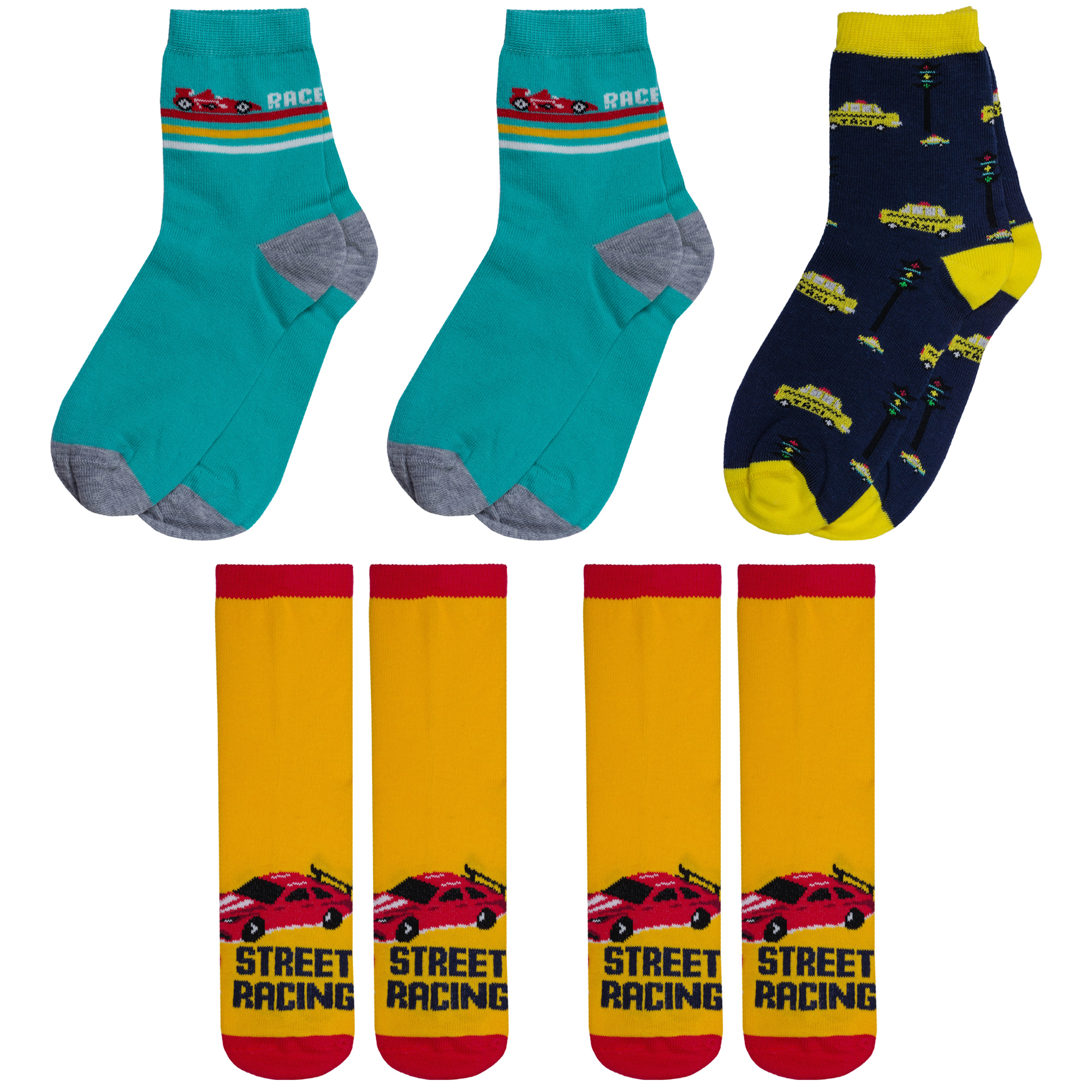 

Носки детские Rusocks 5-Д3-13501, бирюзовый; синий; желтый, 16-18, 5-Д3-13501