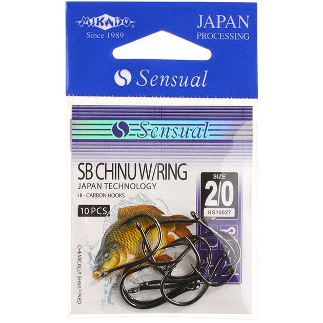 Рыболовные крючки Mikado SB Chinu W/Ring №2 Brown 10 шт