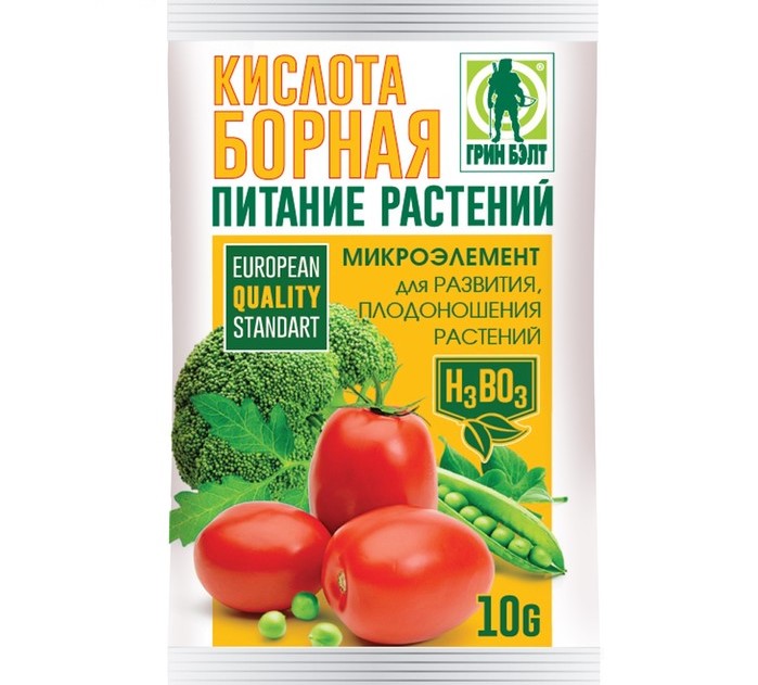 

Борная кислота Грин Бэлт питание растений 10г