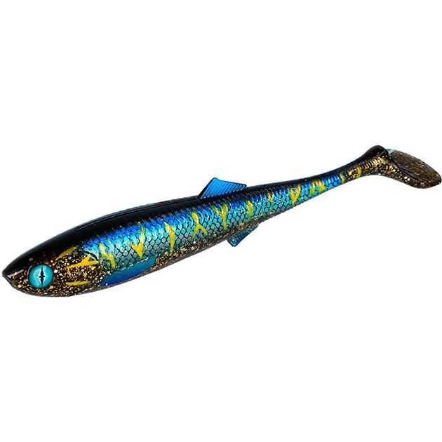

Виброхвост Mikado Sicario 85 мм, cosmo blue, 5 шт, Синий;золотистый, Sicario