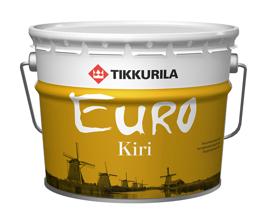 фото Лак паркетный для пола tikkurila euro kiri алкидно-уретановый полуматовый 9 л