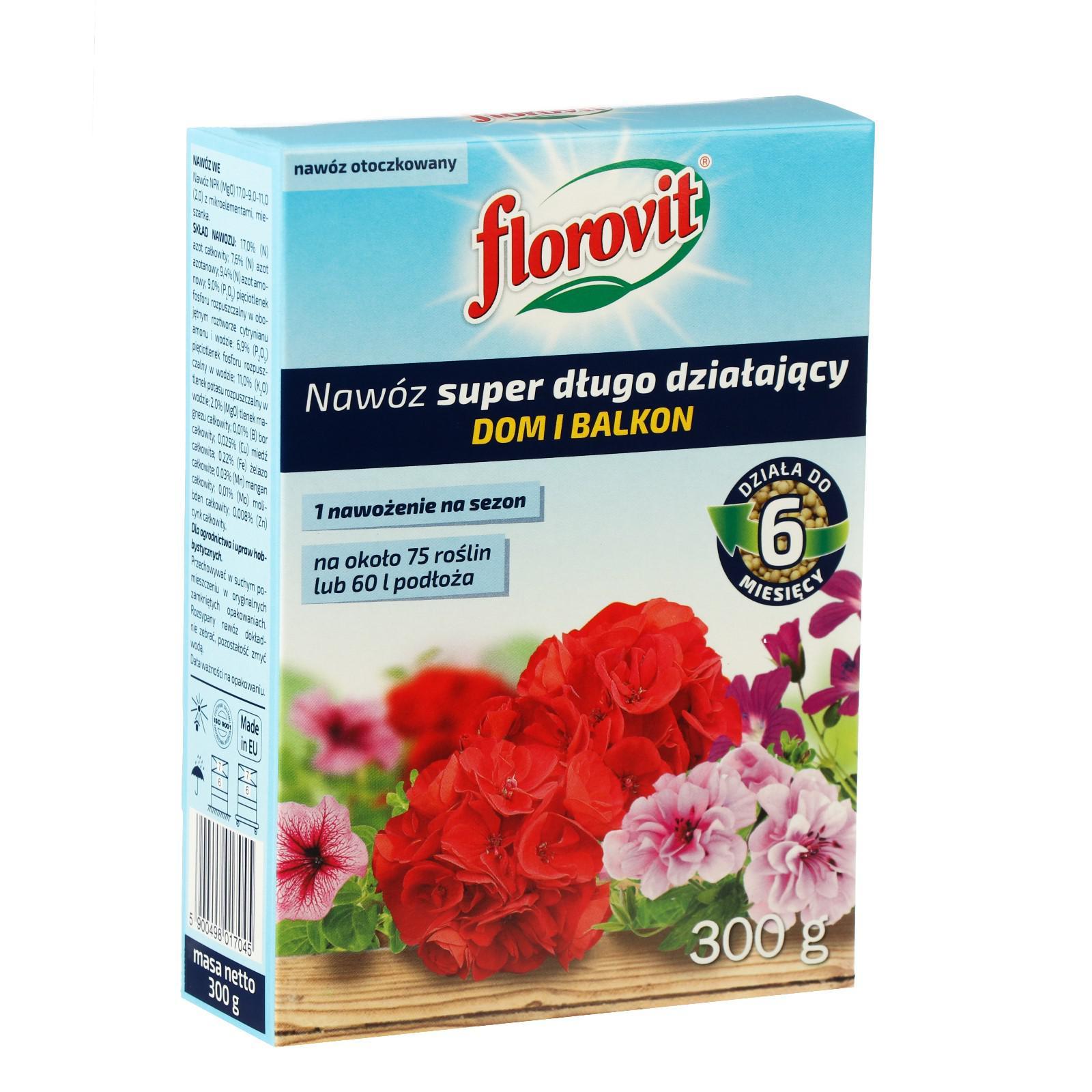 

Удобрение Florovit Супер пролонгированного действия для комнатных и балконных растений 300