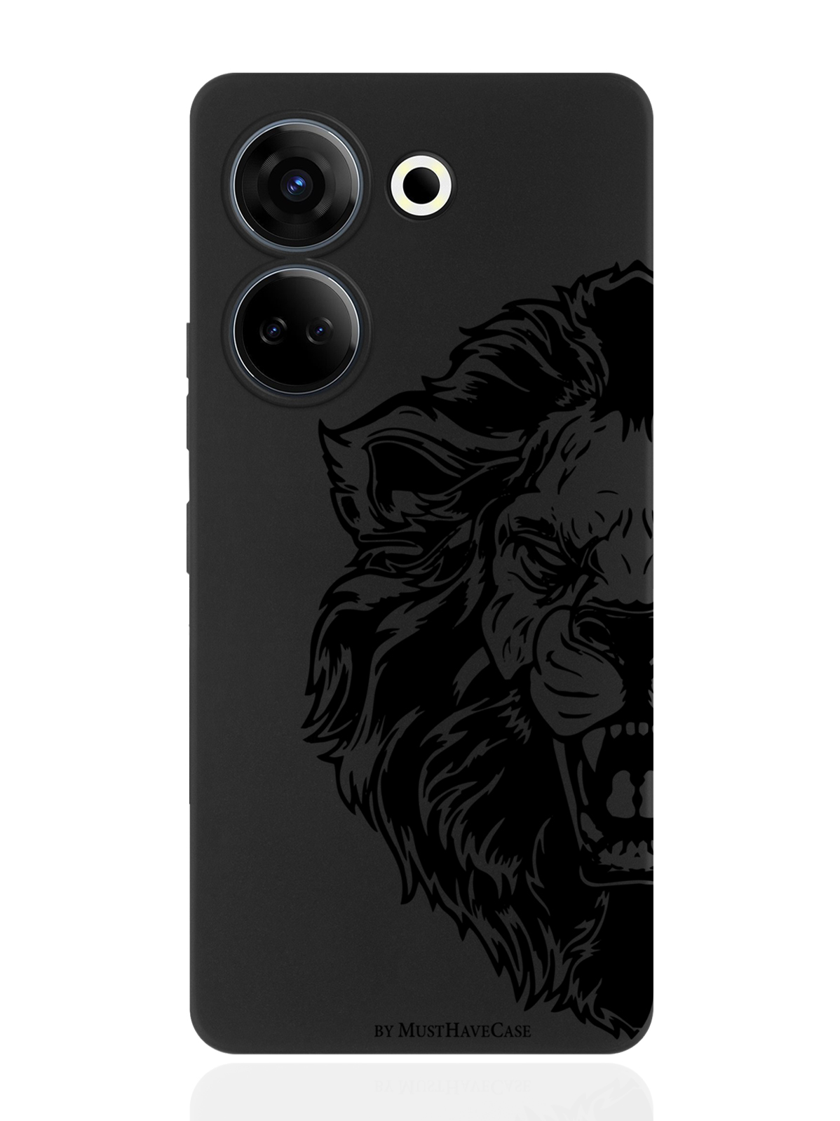 

Чехол для смартфона Tecno Camon 20/ 20 Pro 4G черный силиконовый Король Лев, Черный;золотой