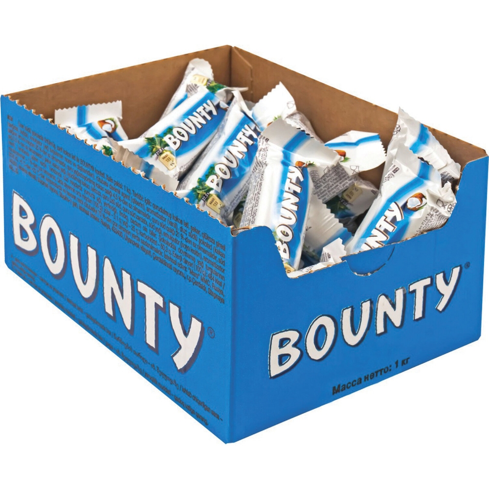 Конфеты шоколадные Bounty minis весовые, 1 кг х 2 шт